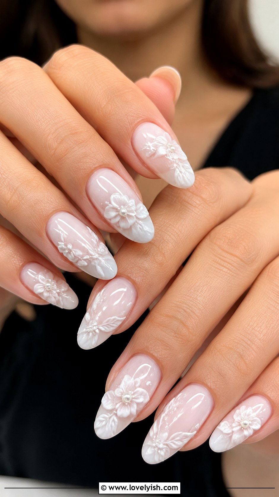 3D Floral Gel X Nails - 25 gel x nail designs - 25 gel x nail designs