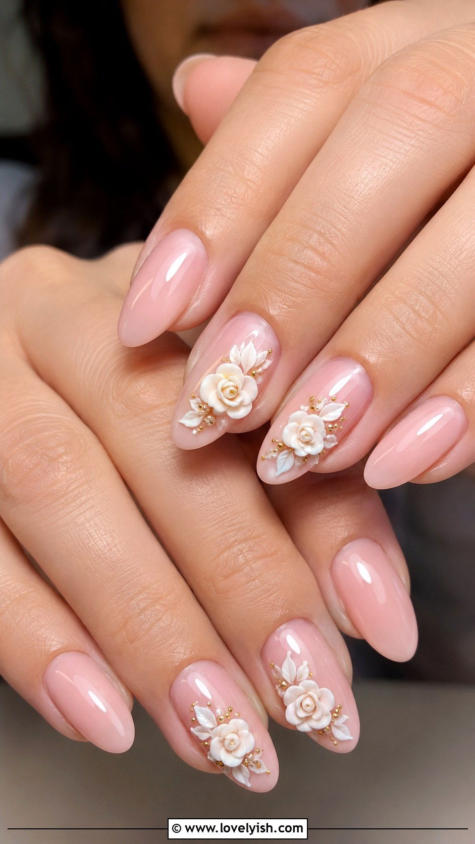 3D Floral Nail Art - 25 cool nail art ideas - 25 cool nail art ideas