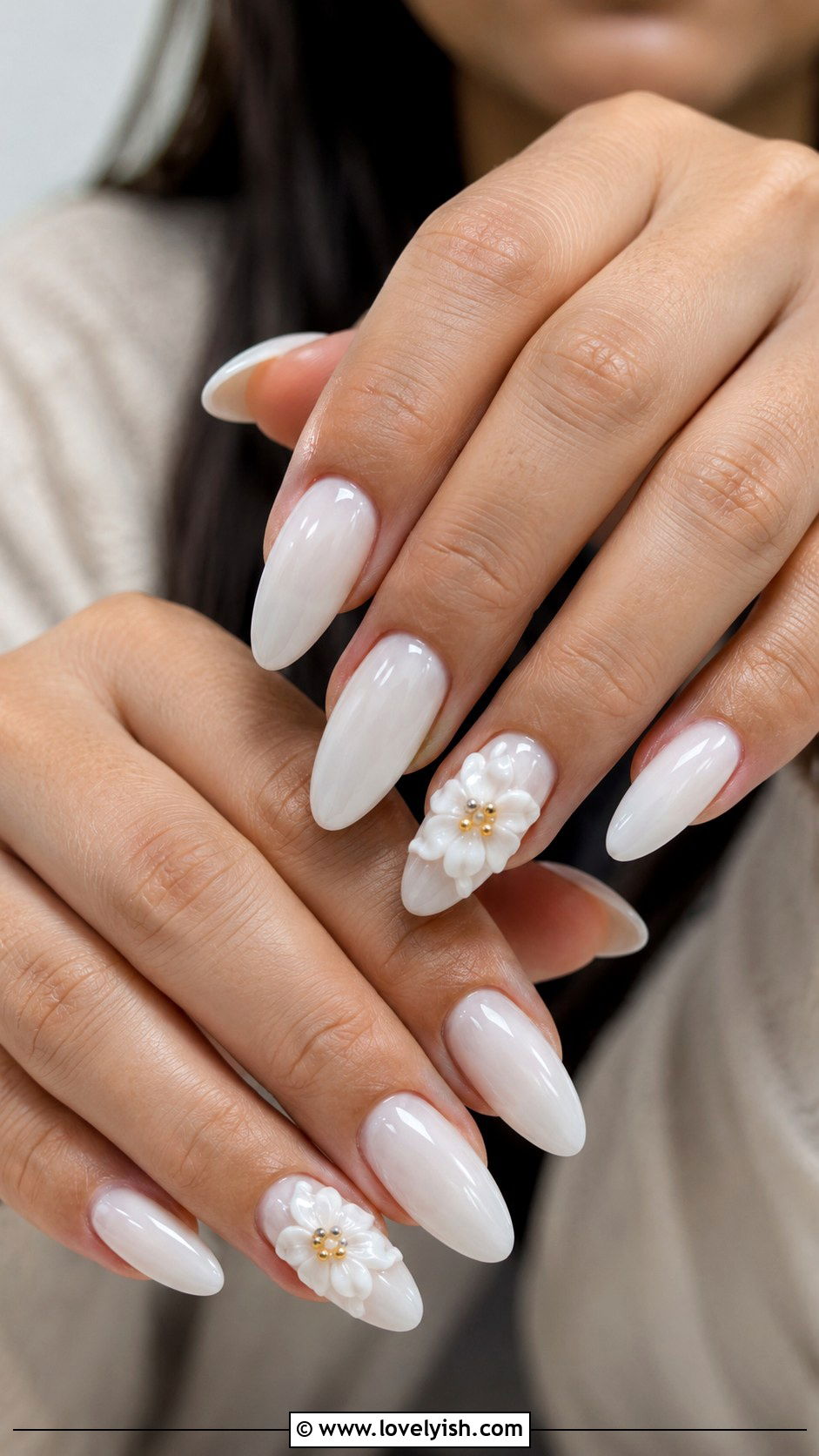 3D Flower Gel Nails - 25 gel nail art ideas - 25 gel nail art ideas