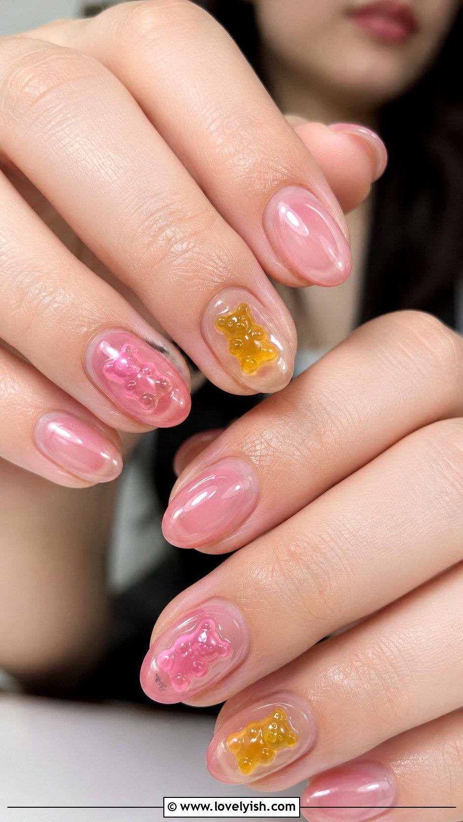 3D Gummy Bear Nails - 50 3d nail art - 50 3d nail art