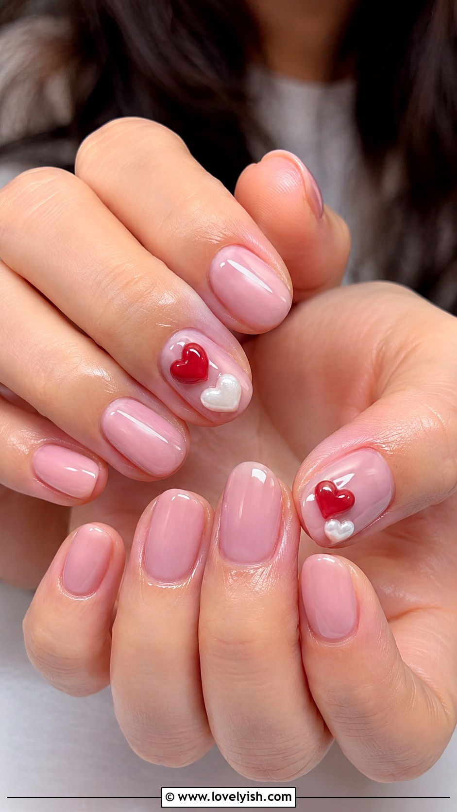 3D Heart Valentine Nails - 38 3d nail designs - 38 3d nail designs