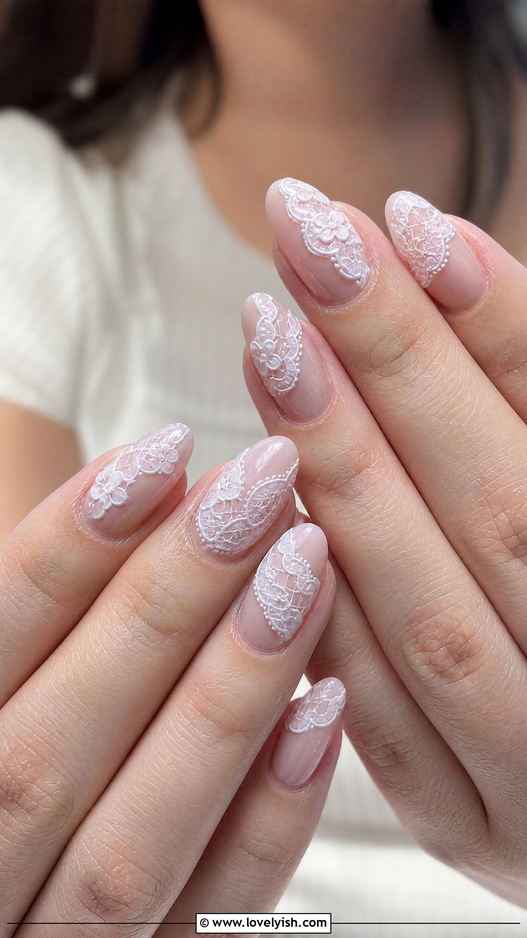 3D Lace Gel Nails - 50 3d gel nail art ideas - 50 3d gel nail art ideas