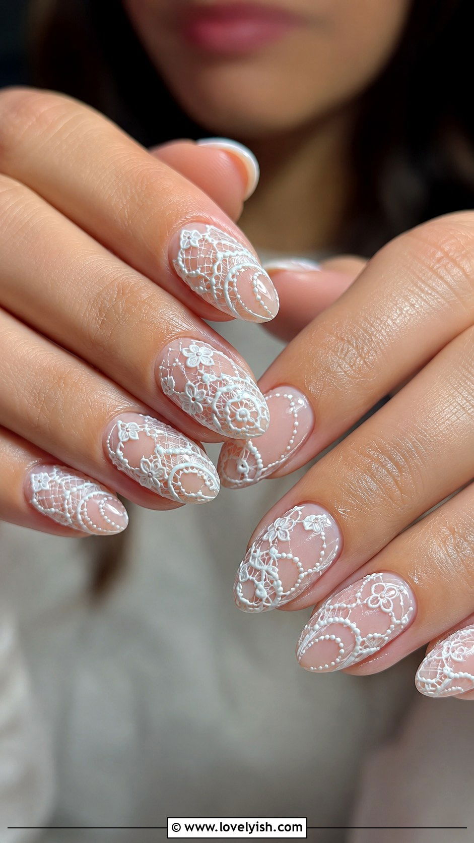 3D Lace Nails - 50 3d nail art - 50 3d nail art