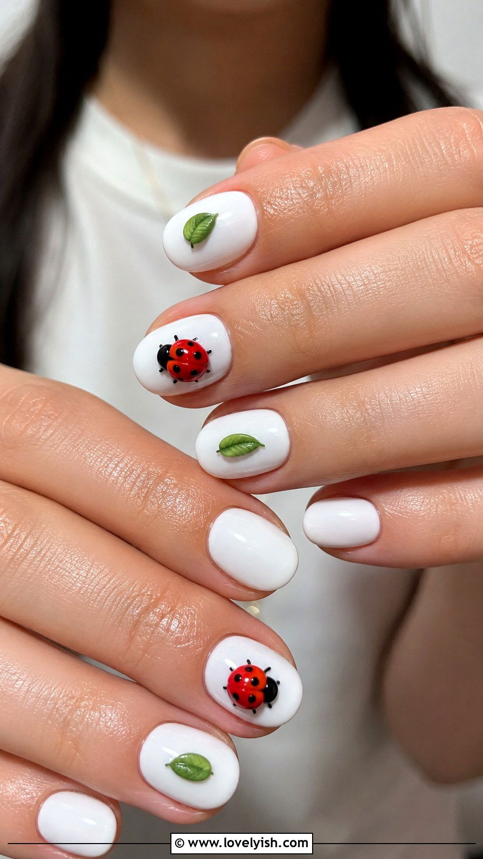 3D Ladybug Gel Nails - 50 3d gel nail art ideas - 50 3d gel nail art ideas