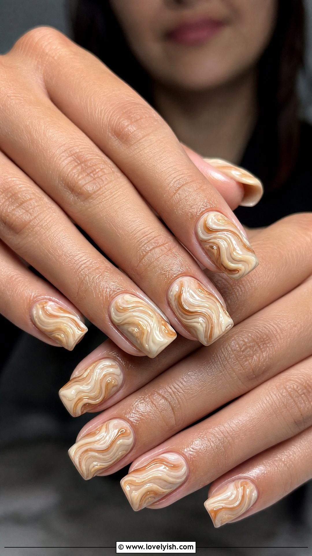 3D Lava Swirl Nails - 50 3d nail art - 50 3d nail art