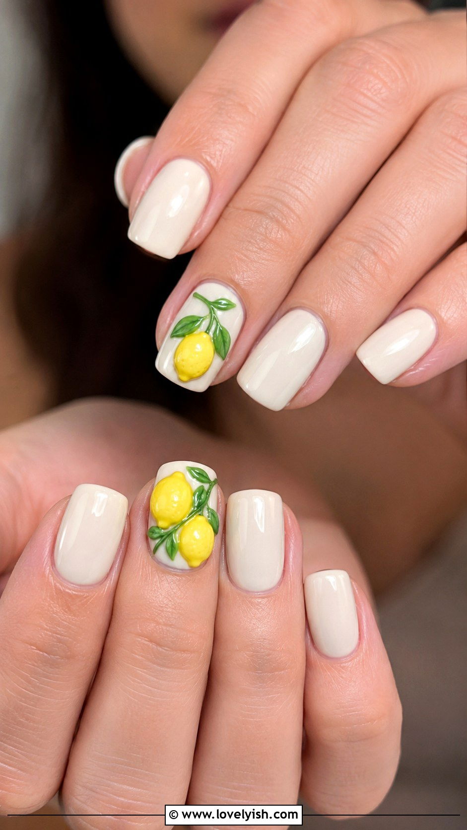 3D Lemon Citrus Nails - 38 3d nail designs - 38 3d nail designs