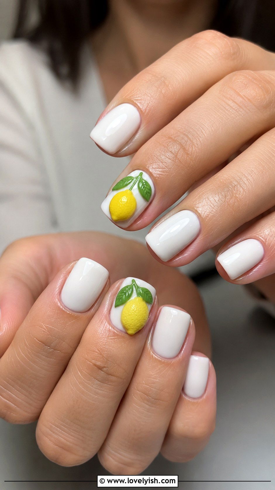 3D Lemon Gel Nails - 50 3d gel nail art ideas - 50 3d gel nail art ideas