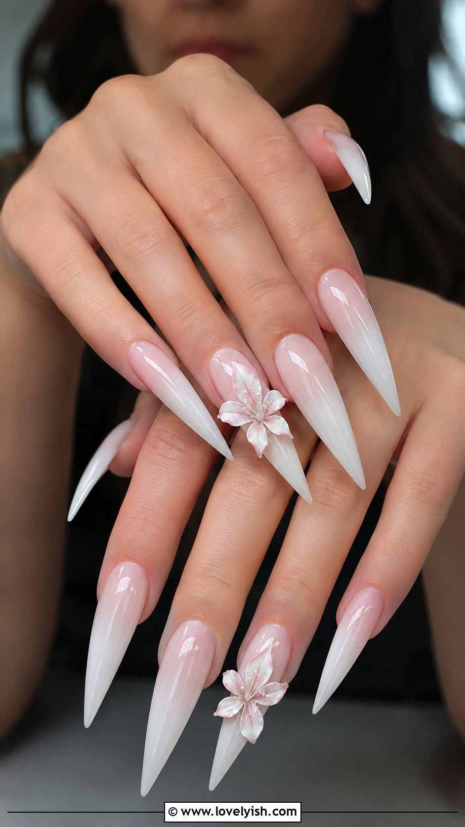 3D Lily Gel Nails - 50 3d gel nail art ideas - 50 3d gel nail art ideas