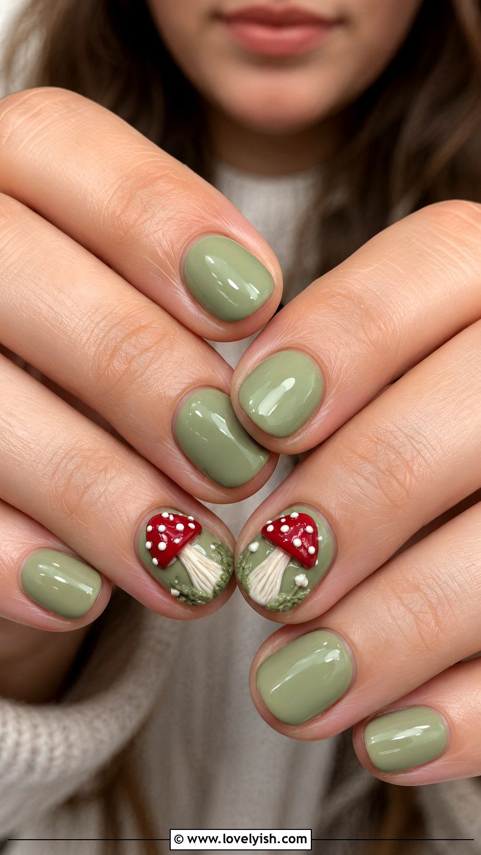3D Mushroom Cottagecore Nails - 38 3d nail designs - 38 3d nail designs