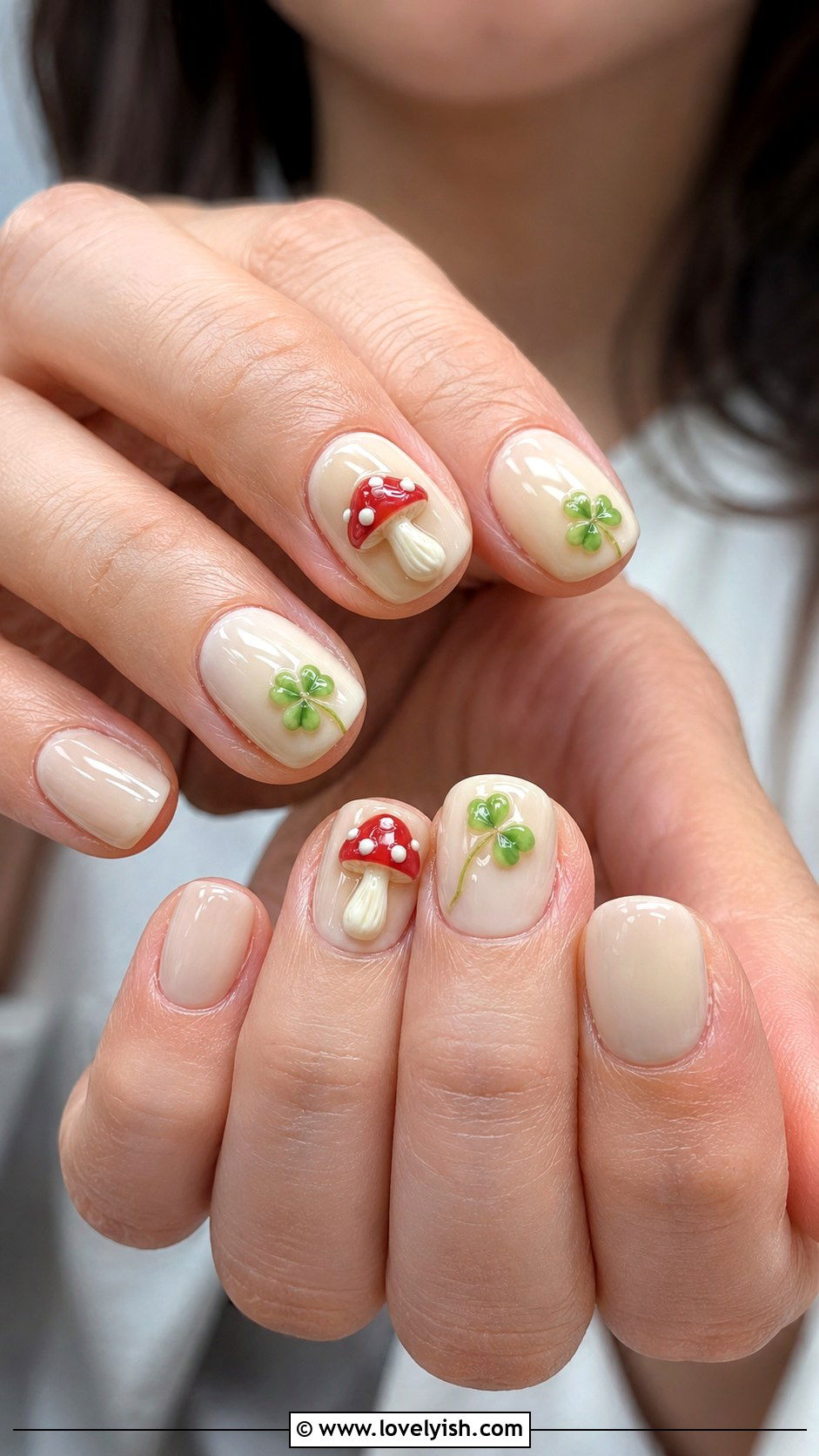 3D Mushroom Nails - 50 3d nail art - 50 3d nail art