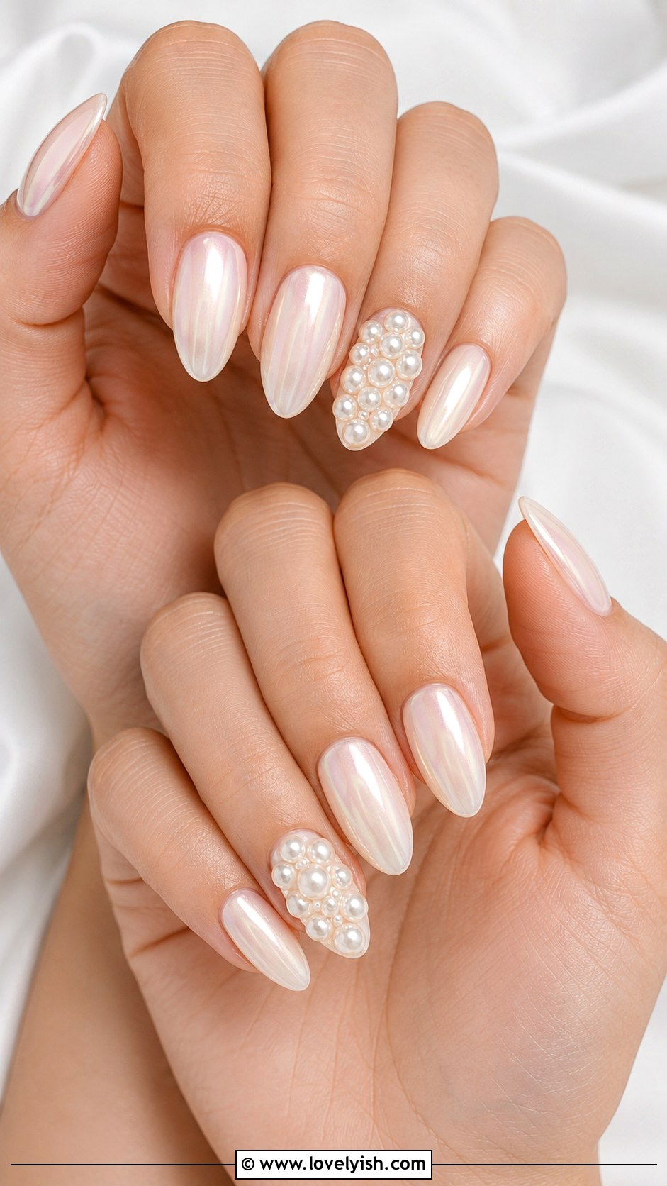 3D Pearl Cluster Nails - 25 3d nail art ideas - 25 3d nail art ideas