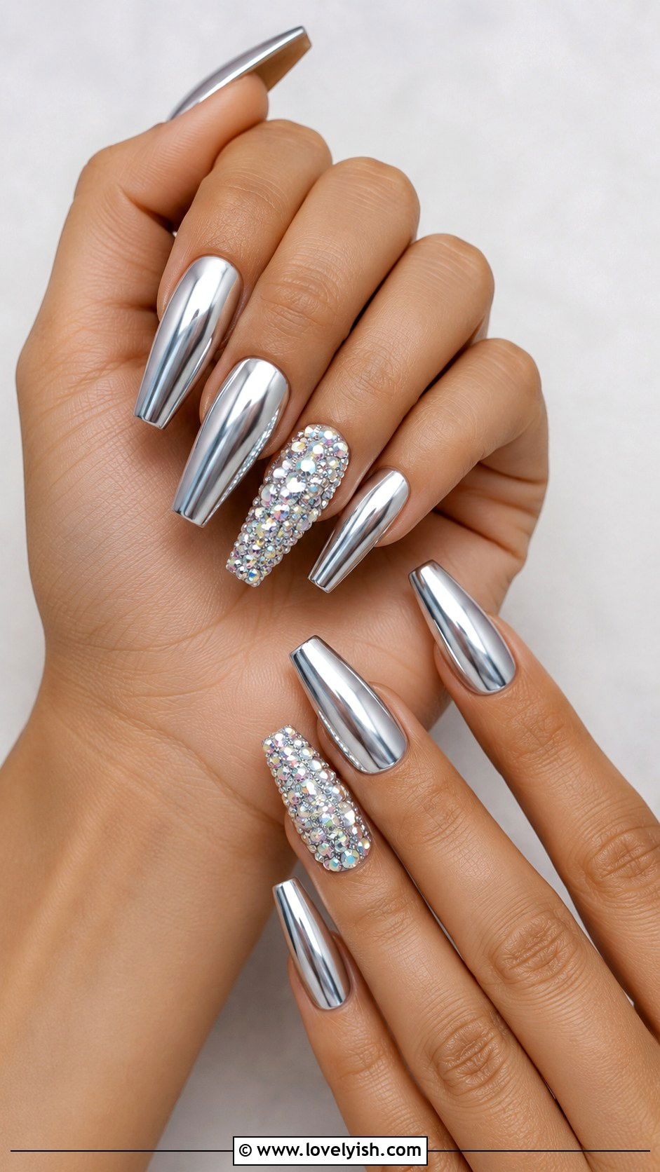 3D Rhinestone Bling Nails - 25 3d nail art ideas - 25 3d nail art ideas