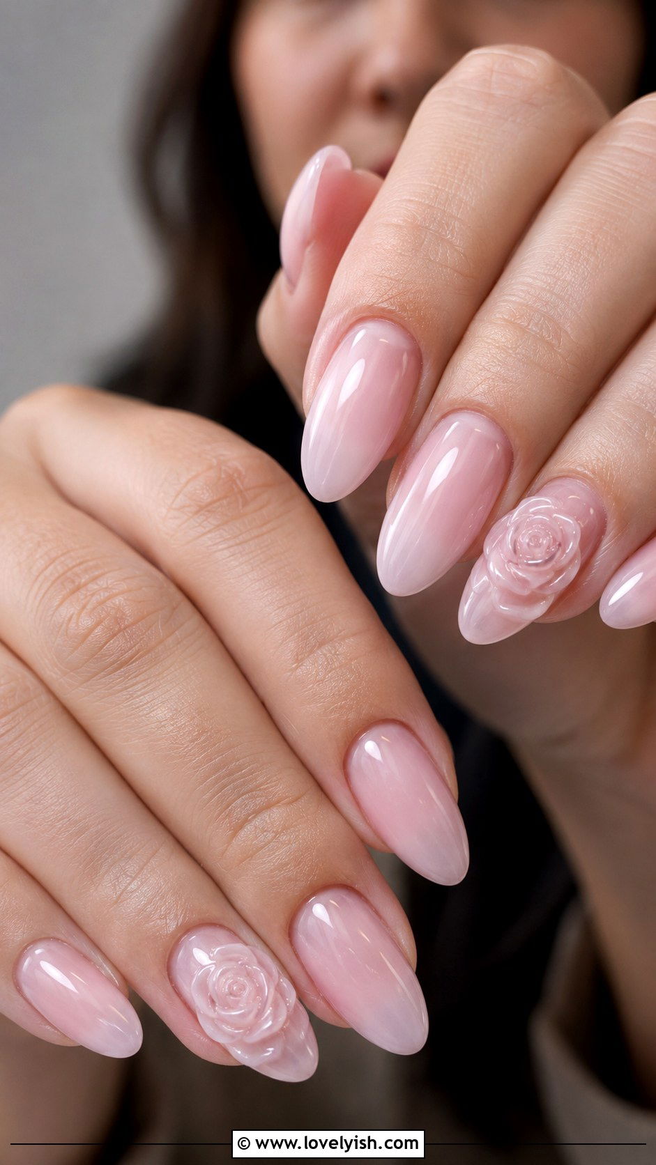 3D Sculpted Rose Nails - 50 3d nail art - 50 3d nail art