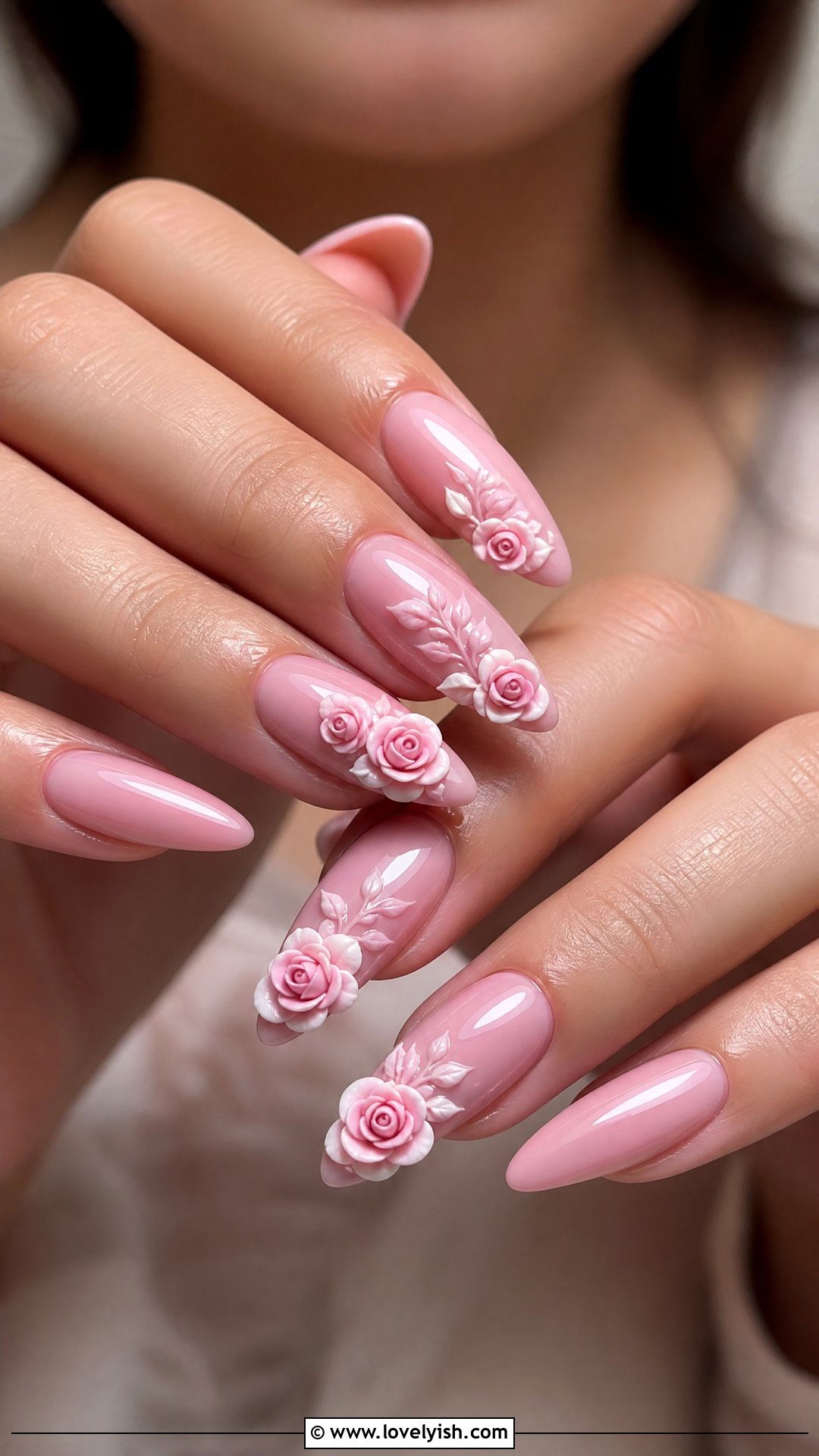 3D Sculpted Rose Nails - 38 may nail ideas - 38 may nail ideas