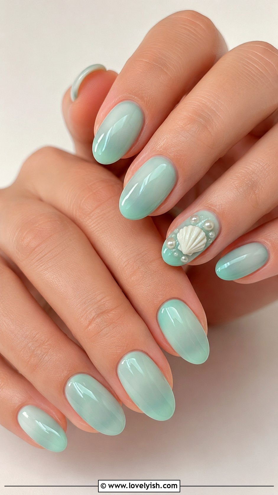 3D Seashell Beach Nails - 25 3d nail art ideas - 25 3d nail art ideas