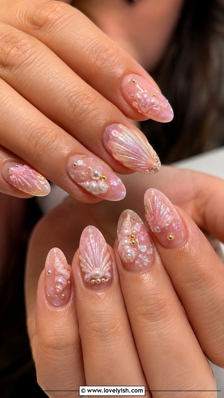 3D Seashell Mermaid Nails - 50 mermaid nails - 50 mermaid nails