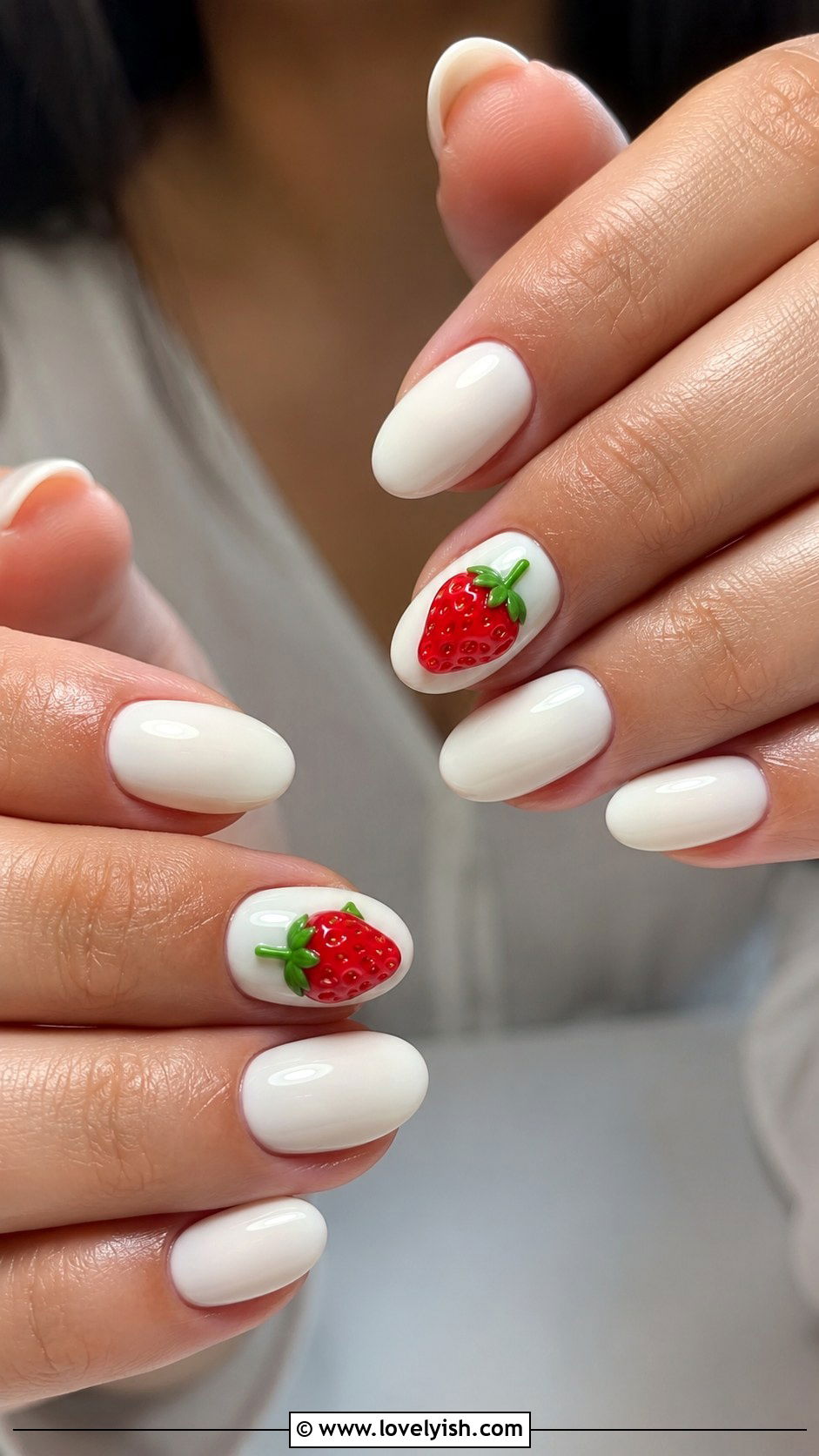 3D Strawberry Summer Nails - 38 3d nail designs - 38 3d nail designs