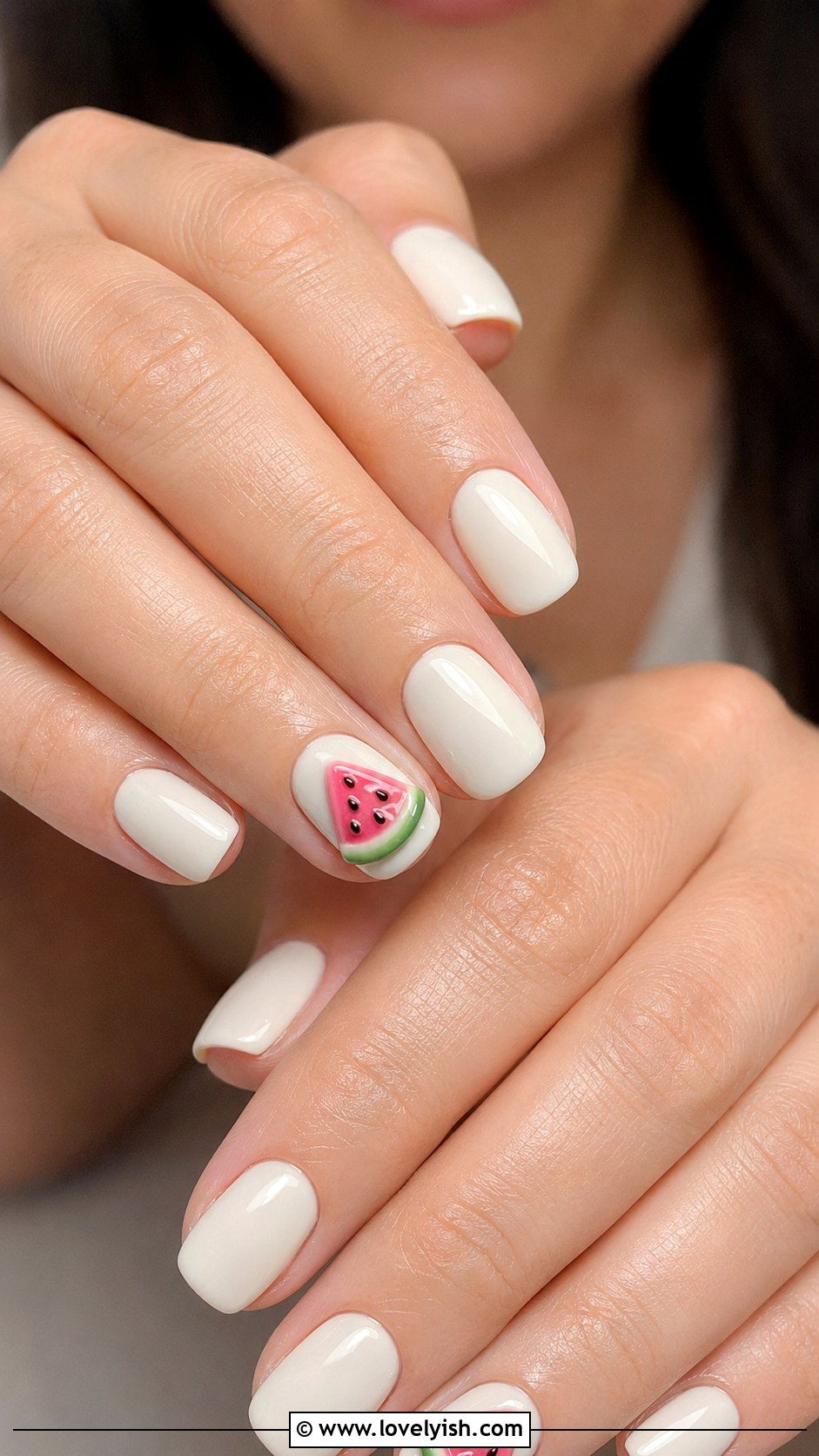 3D Watermelon Fruit Nails - 38 3d nail designs - 38 3d nail designs