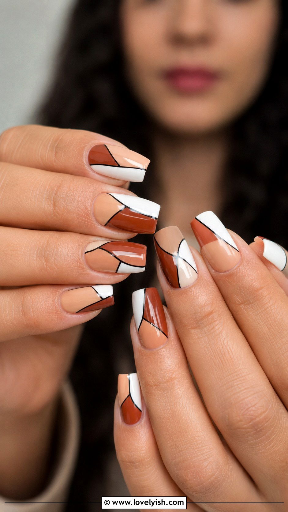 Abstract Color Block Nails - 43 nail art ideas - 43 nail art ideas