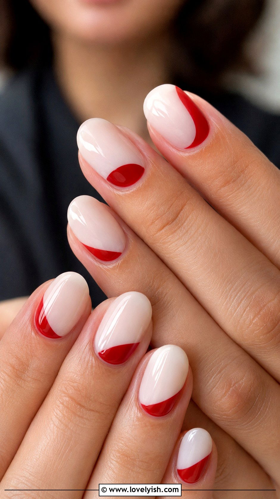 Abstract Half Moon Nails - 38 abstract nail art - 38 abstract nail art