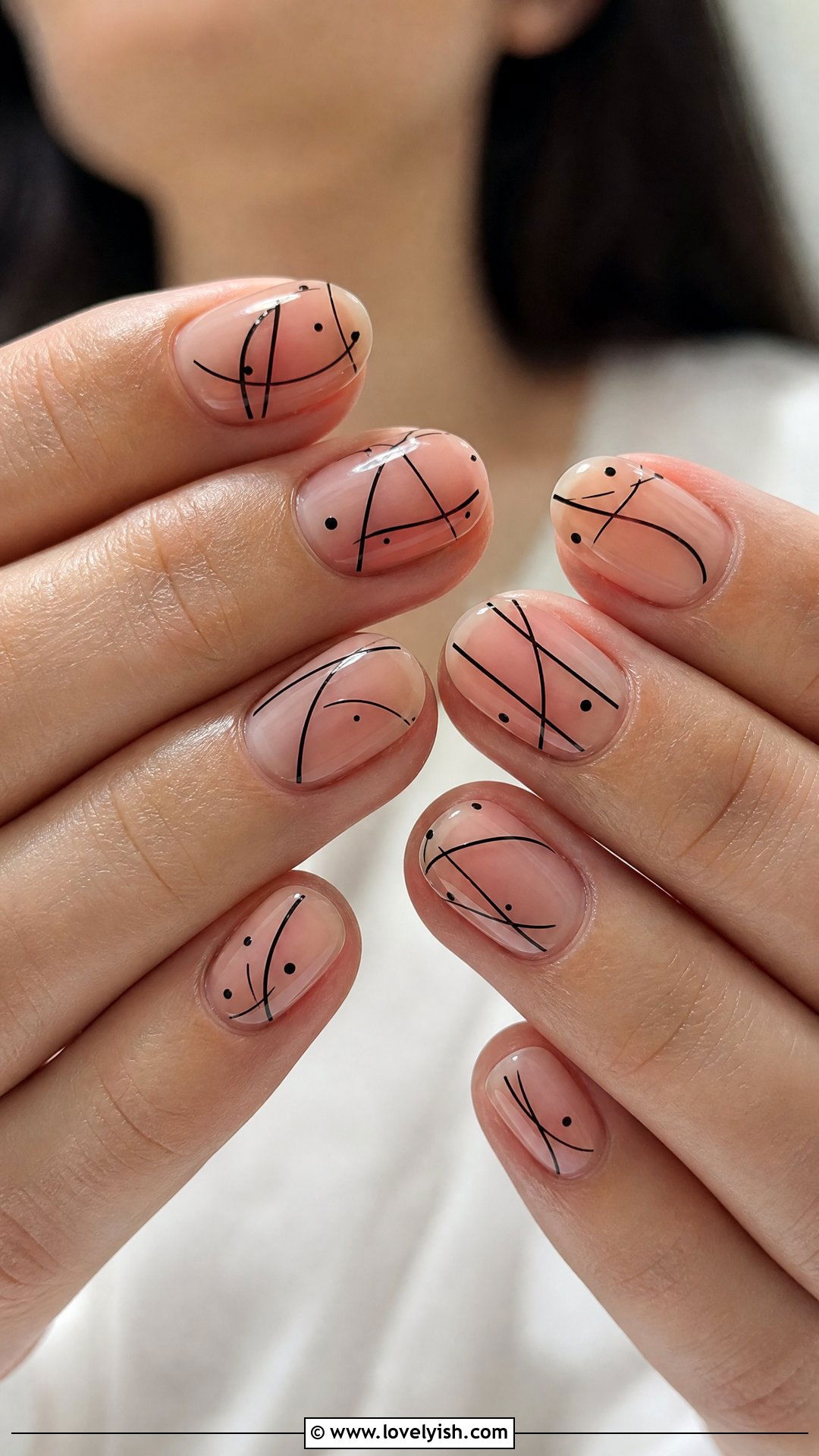 Abstract Line Art Nails - 50 popular nail designs - 50 popular nail designs