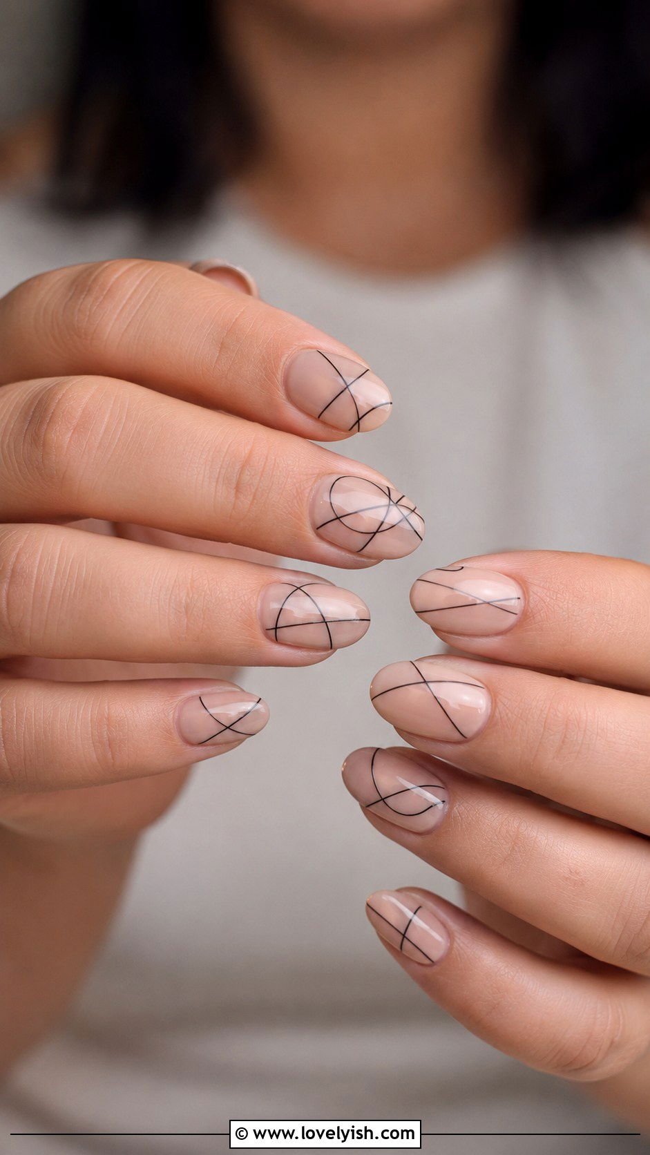 Abstract Line Nail Art - 50 diy nail art - 50 diy nail art