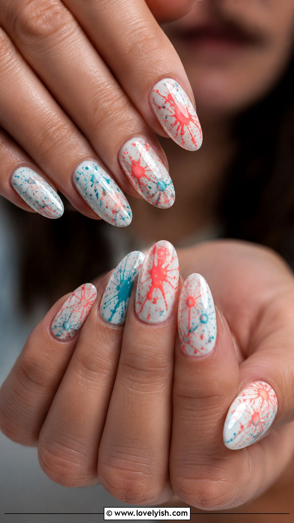 Abstract Splash Nails - 38 abstract nail art - 38 abstract nail art