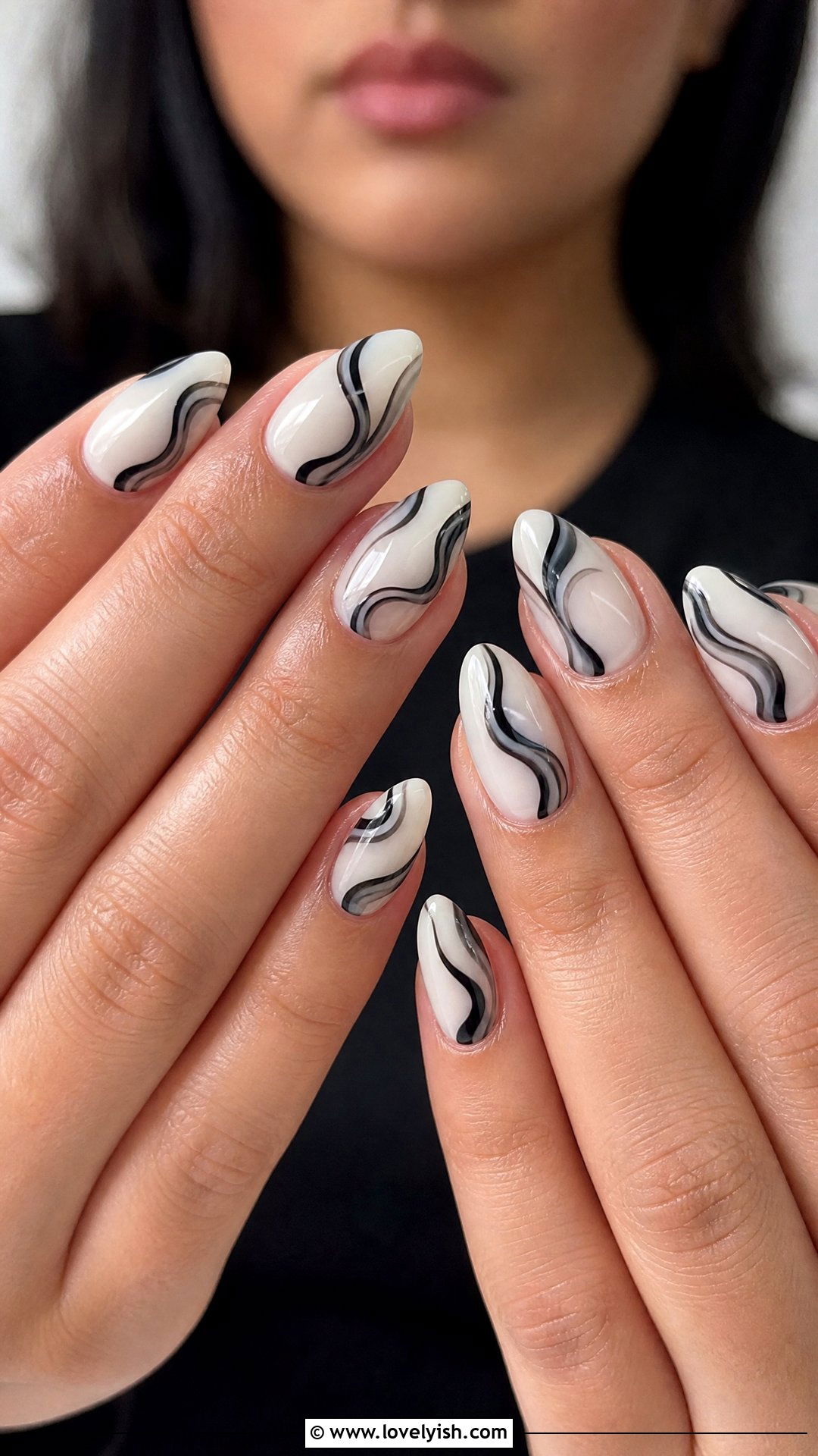 Abstract Swirl Builder Gel Nails - 50 builder gel nails - 50 builder gel nails
