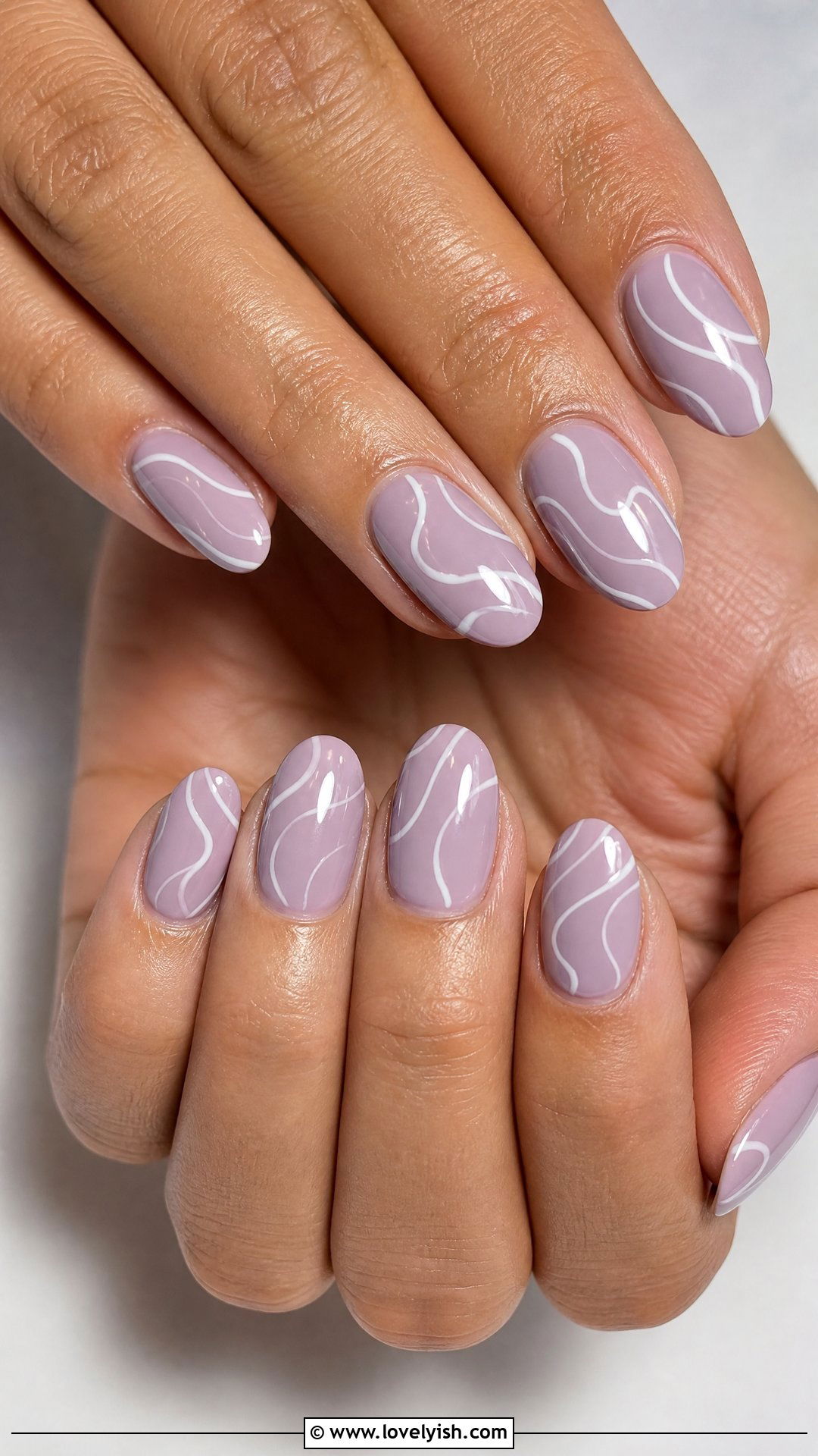 Abstract Swirl Nude Nails - 50 quick nail designs - 50 quick nail designs