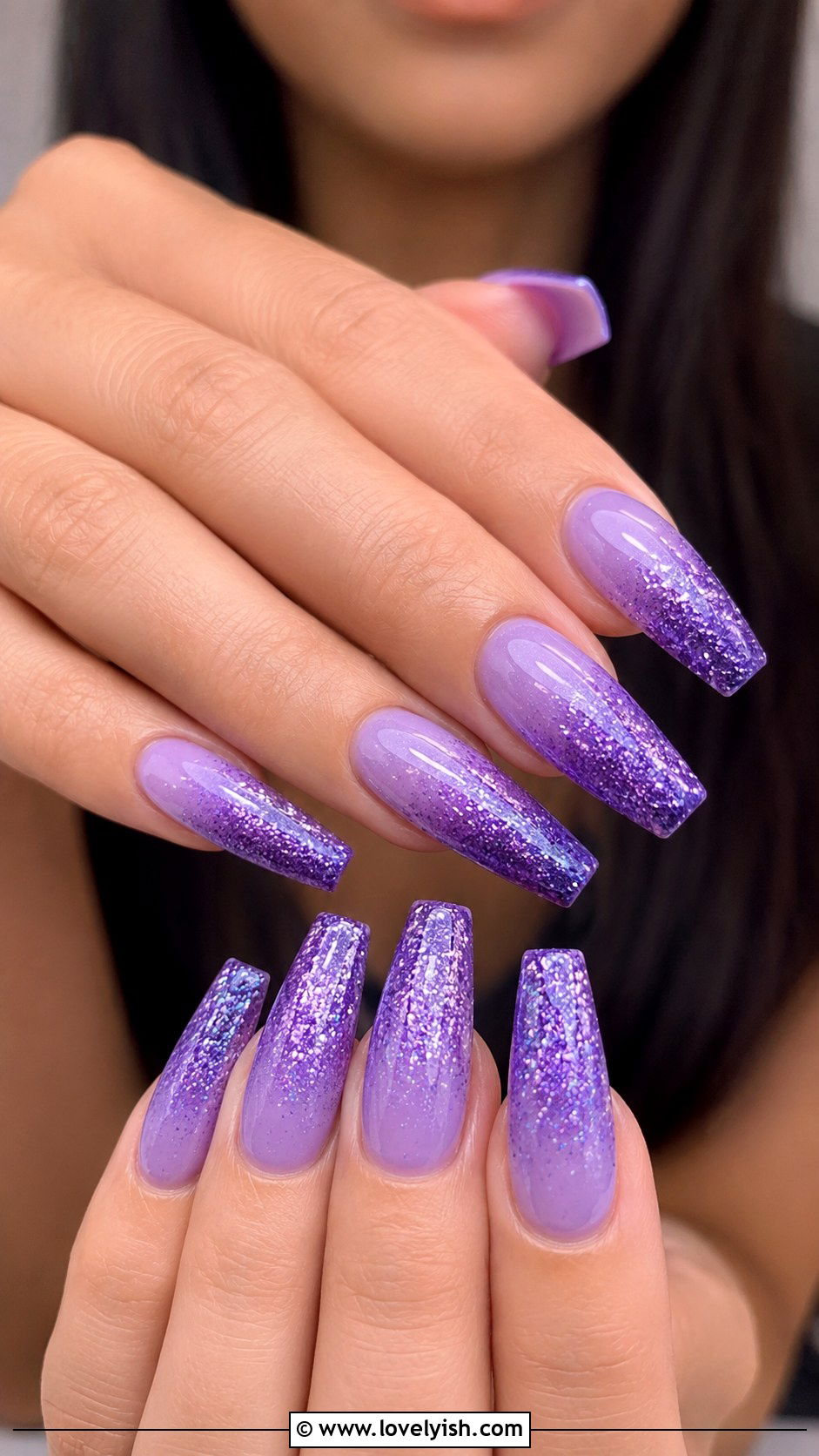 Amethyst Marble Nails - 33 purple nail design ideas - 33 purple nail design ideas