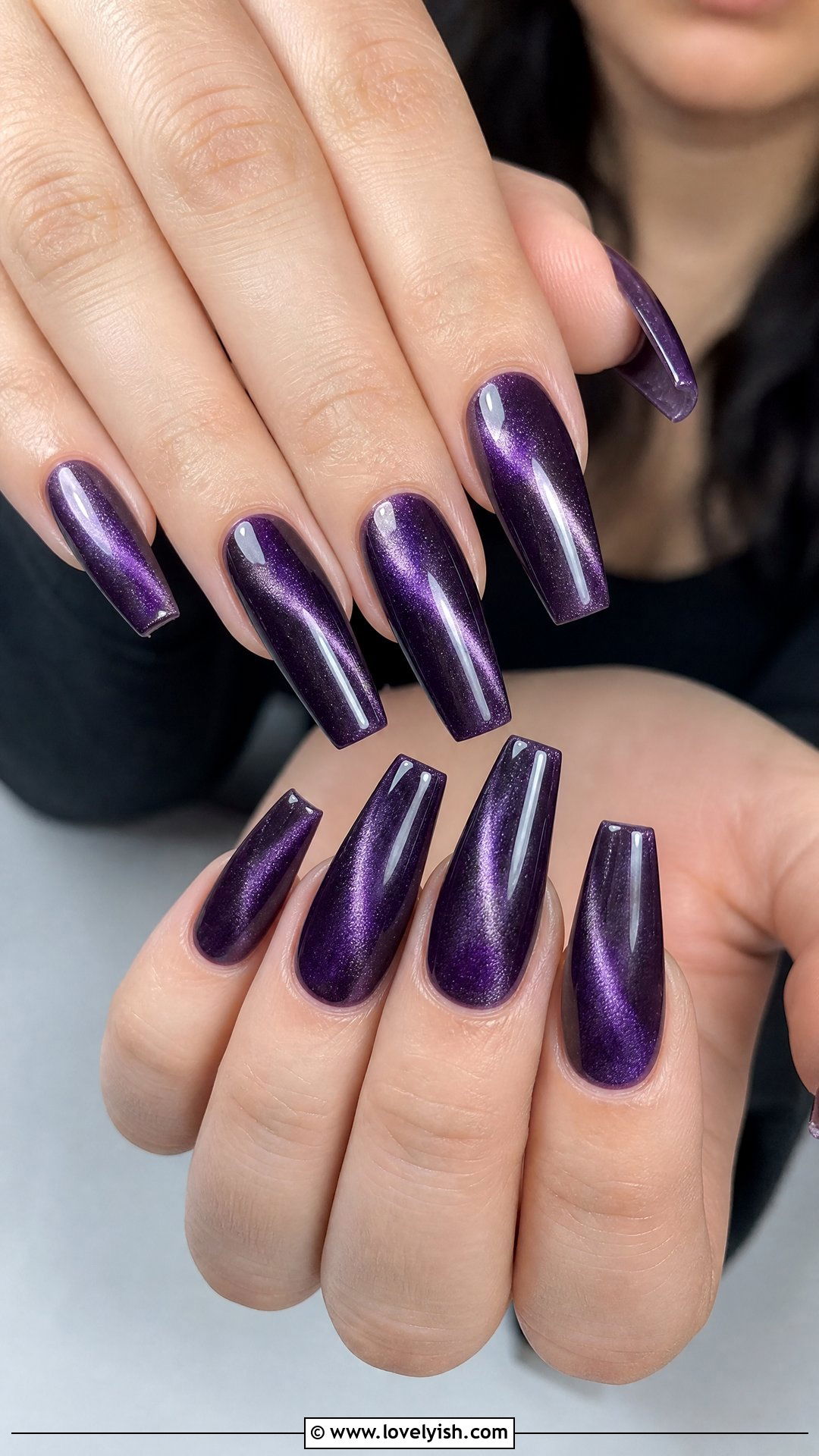 Amethyst Purple Cat Eye Nails - 25 cat eye nails design ideas - 25 cat eye nails design ideas