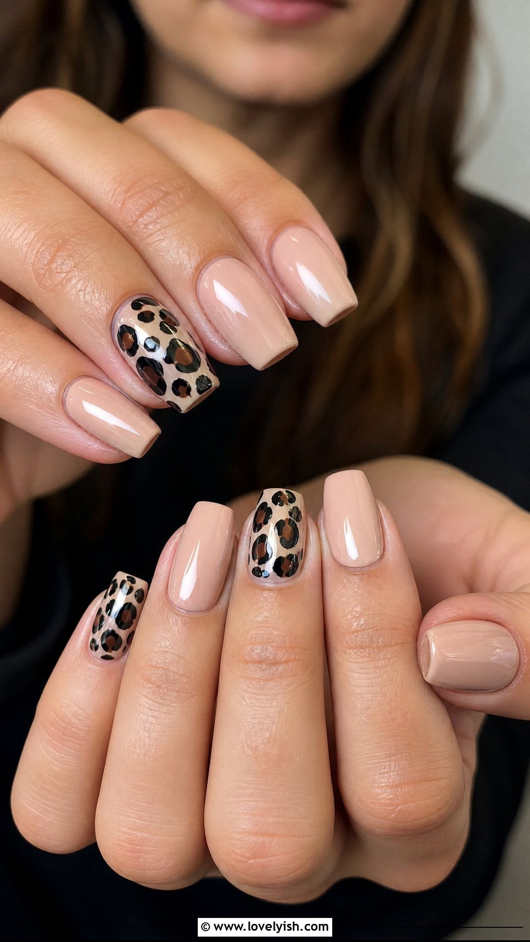 Animal Print Leopard Short Coffin Nails - 38 short coffin nail designs - 38 short coffin nail designs