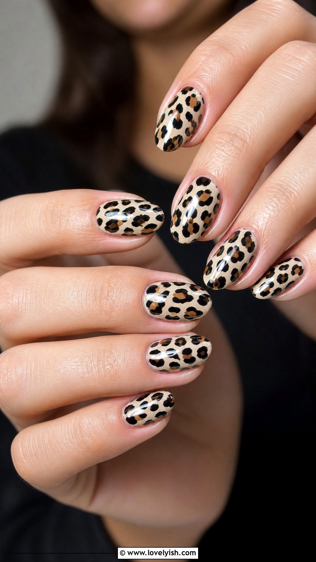 Animal Print Leopard Short Nails - 35 short nails designs - 35 short nails designs