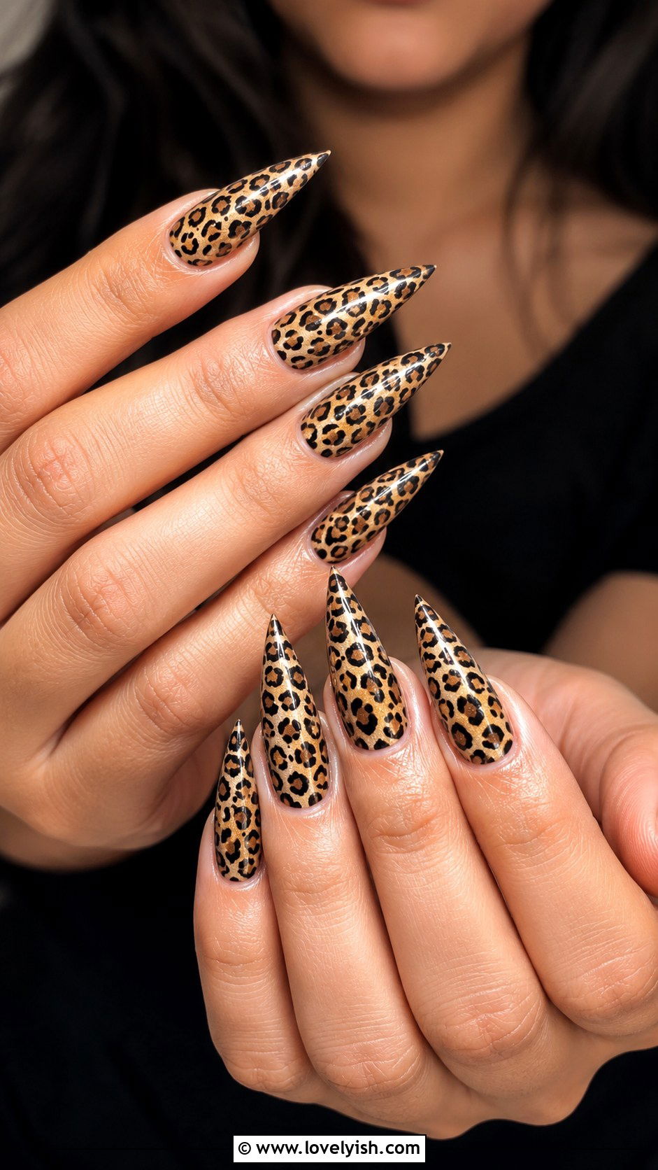 Animal Print Stiletto Nail Extensions - 48 nail extensions - 48 nail extensions