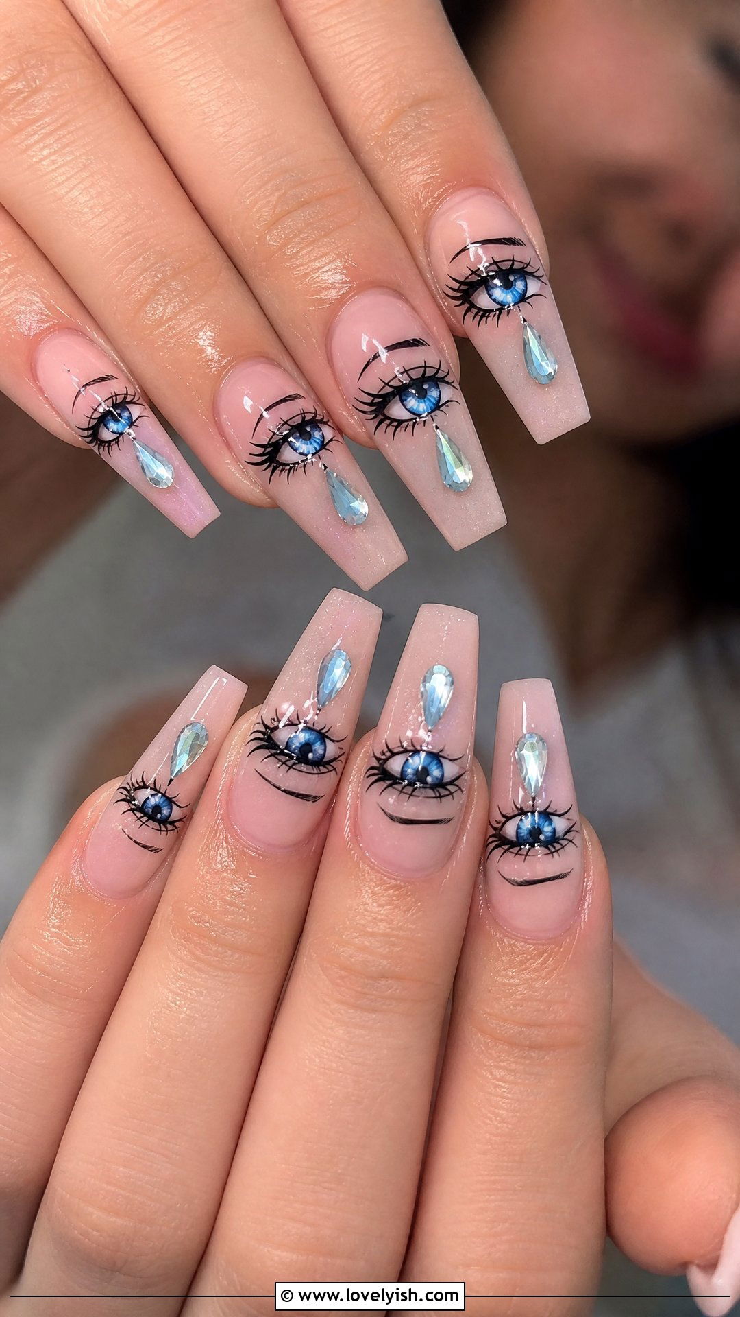 Anime Eye Nails - 50 crazy nail designs - 50 crazy nail designs
