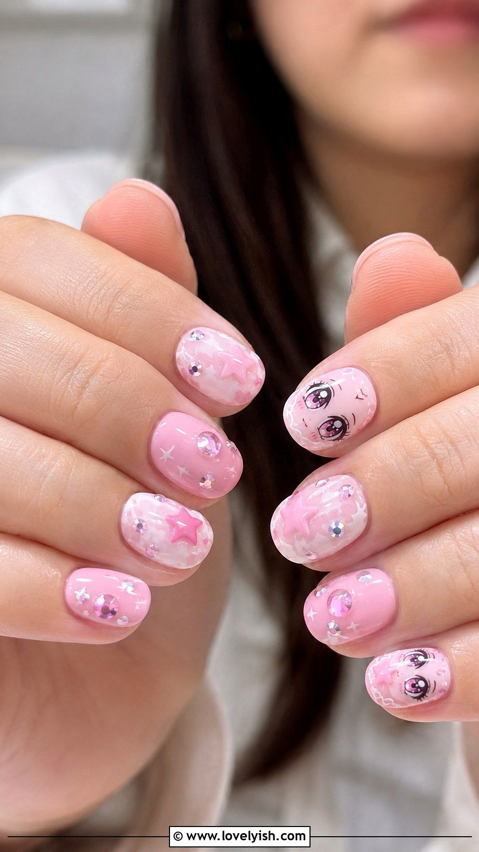 Anime Inspired Kawaii Nails - 50 tumblr nail designs - 50 tumblr nail designs