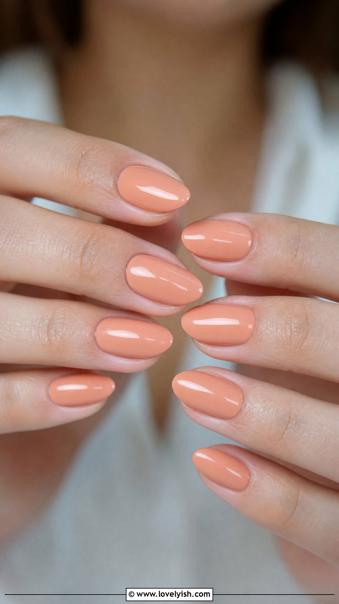 Apricot Nude Short Almond Nails - 50 short almond nails - 50 short almond nails