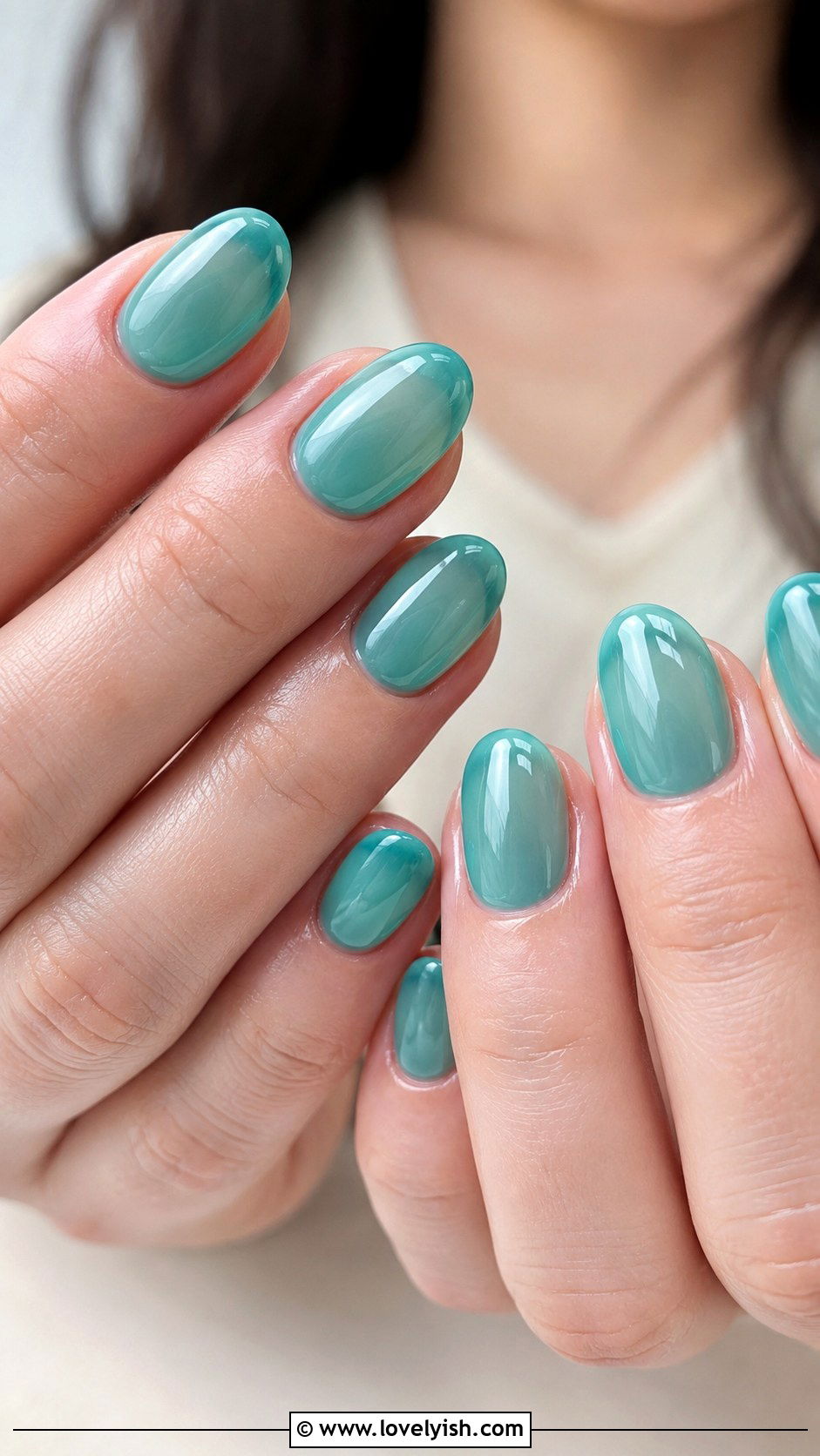 Aqua Jelly Nails - 34 nail design for summer - 34 nail design for summer