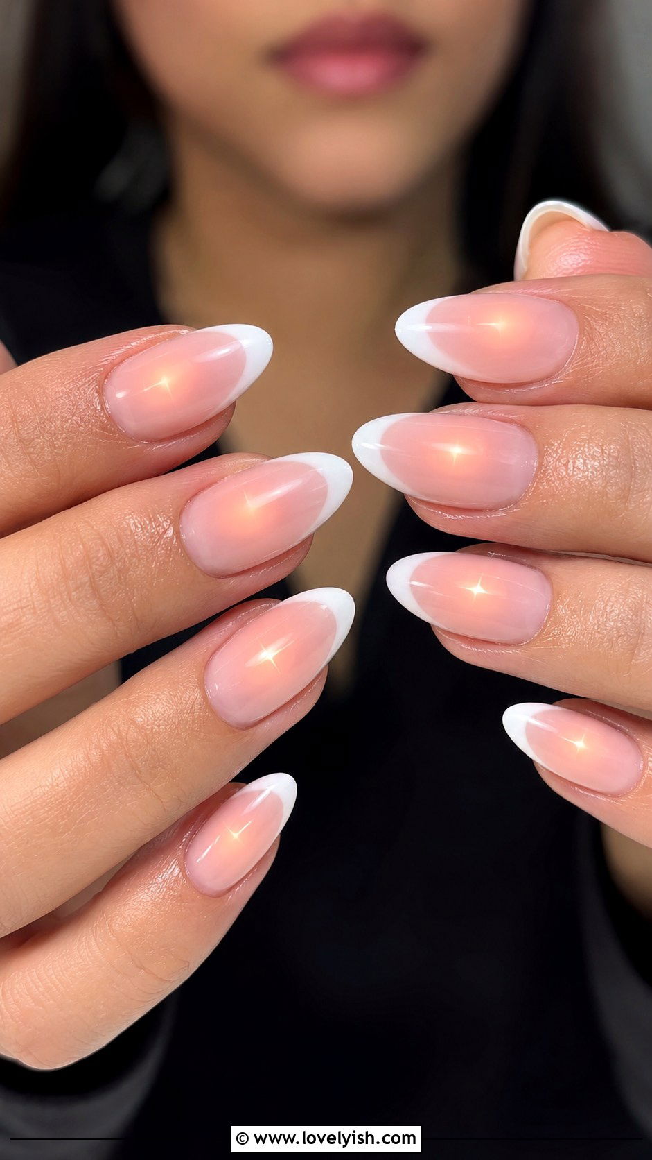 Aura French Tip Nails - 42 french nail designs - 42 french nail designs