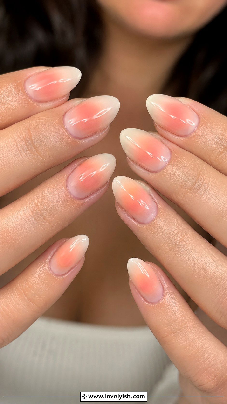 Aura Glow Gradient Nails - 34 nail design art ideas - 34 nail design art ideas