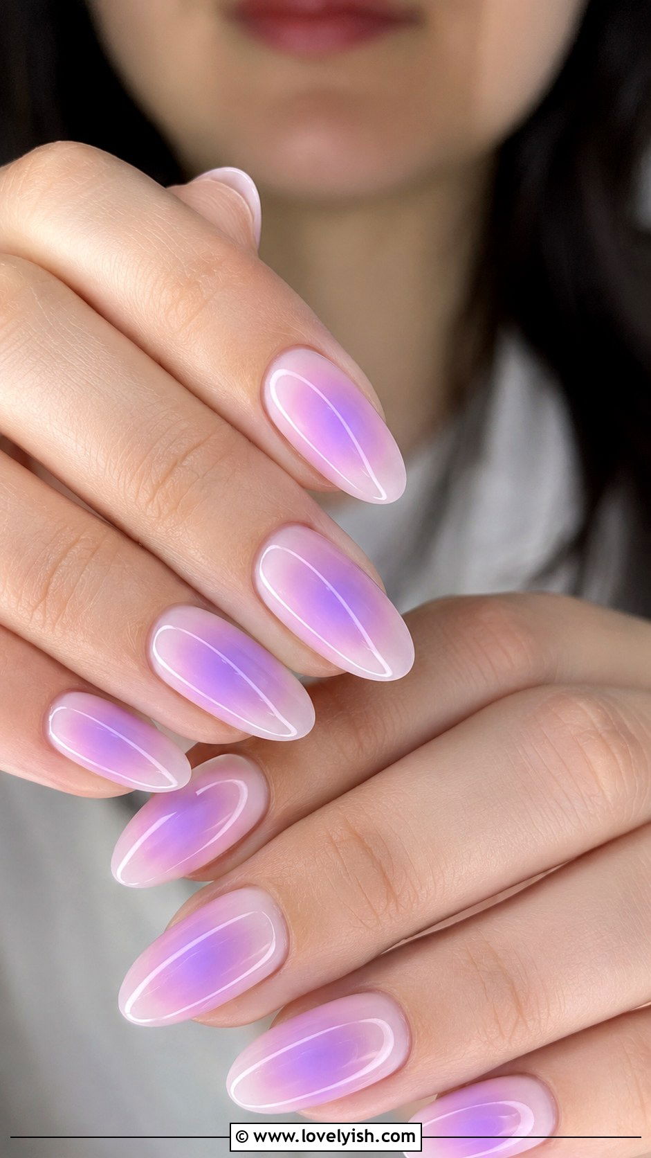 Aura Gradient Abstract Nails - 38 abstract nail art - 38 abstract nail art