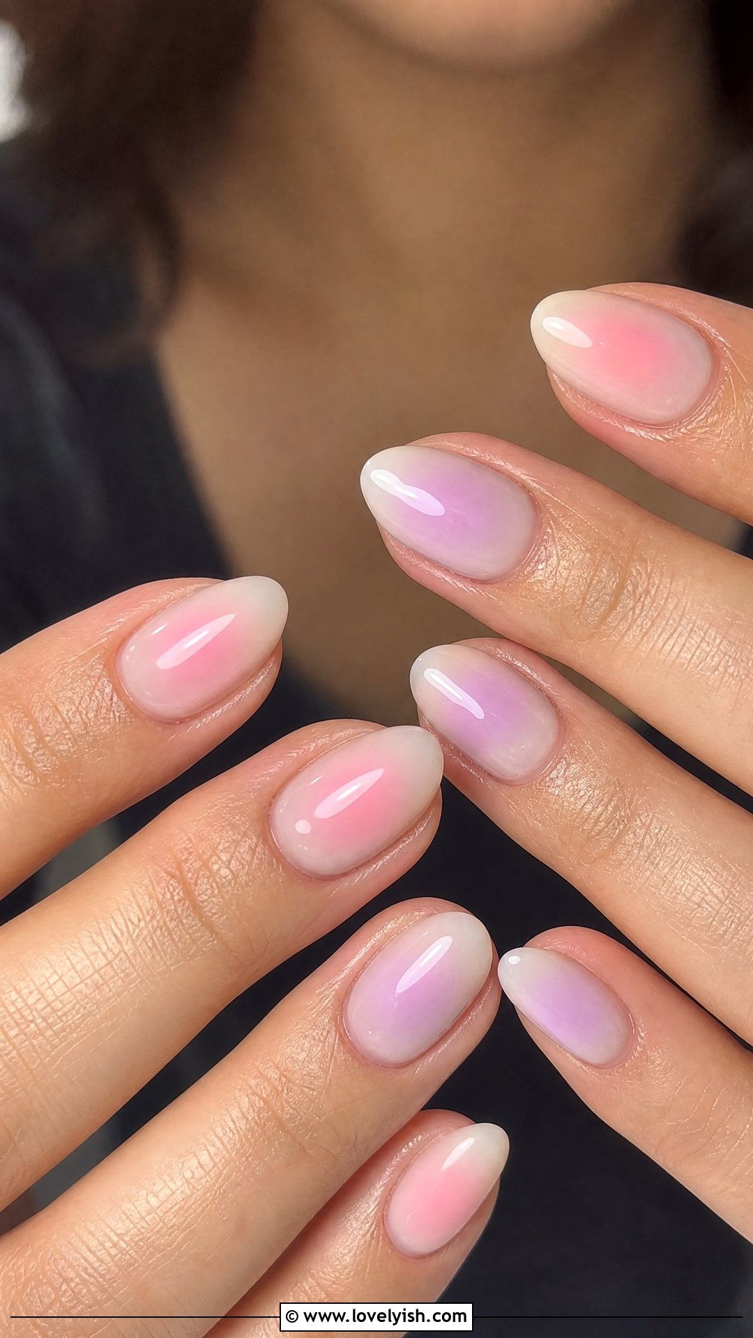 Aura Gradient Nails - 50 simple short nail designs - 50 simple short nail designs