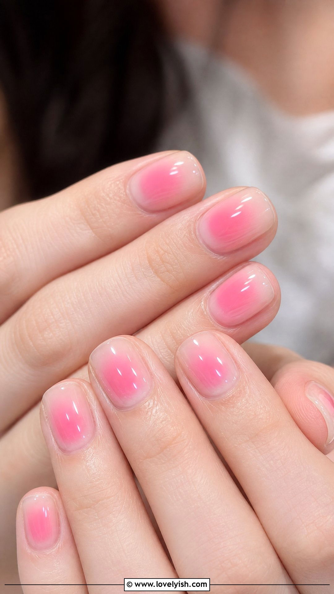 Aura Pink Ombre Nails - 50 pictures of nail designs - 50 pictures of nail designs