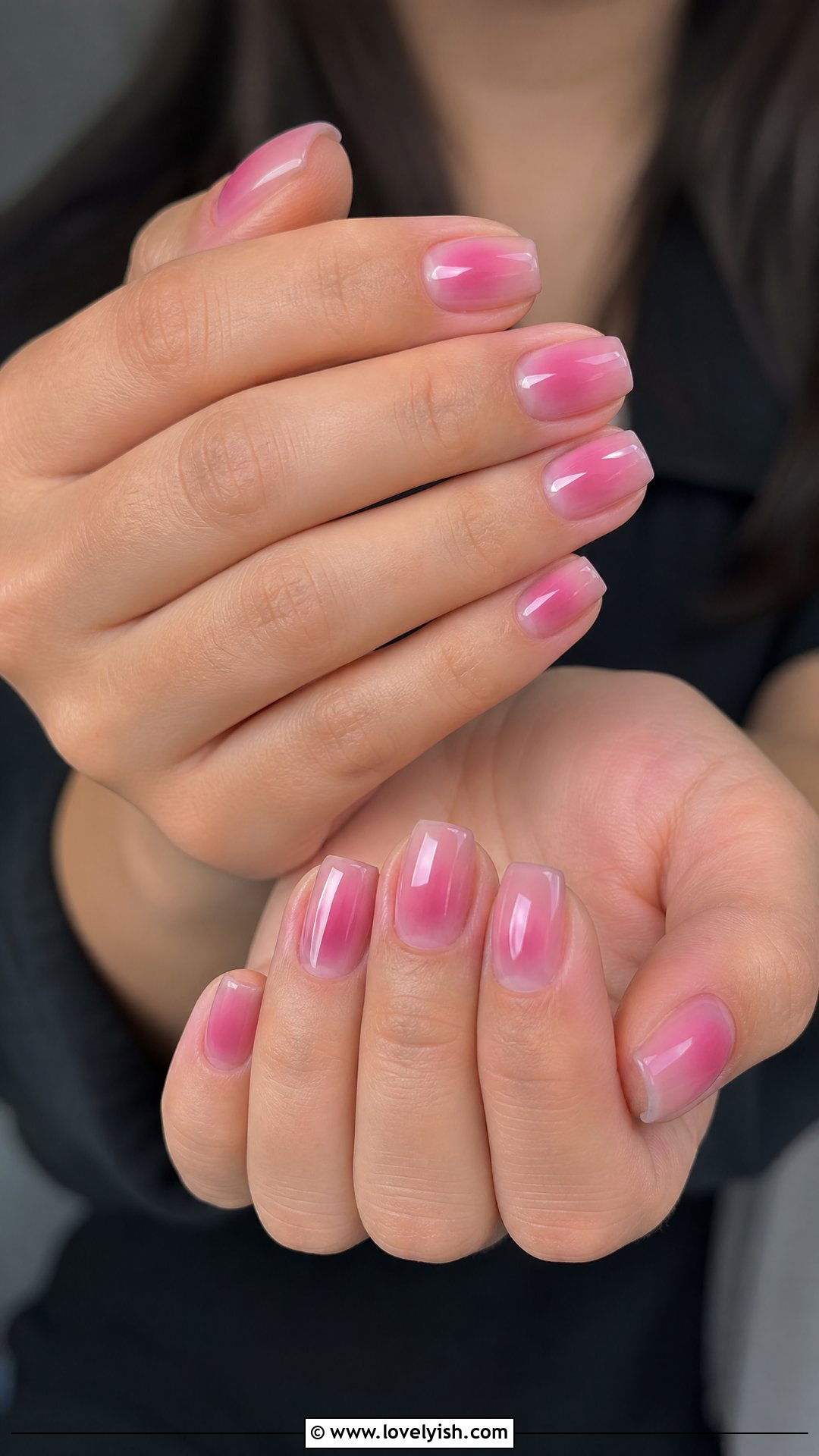 Aura Pink Short Coffin Nails - 38 short coffin nail designs - 38 short coffin nail designs