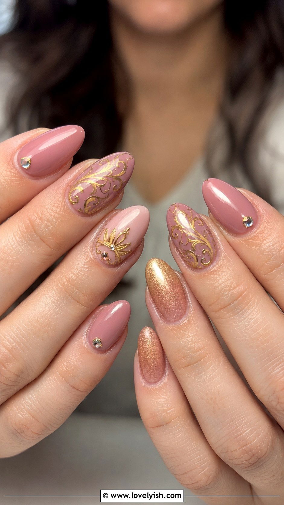 Aurora Sleeping Beauty Pink Nails - 25 disney nail art ideas - 25 disney nail art ideas
