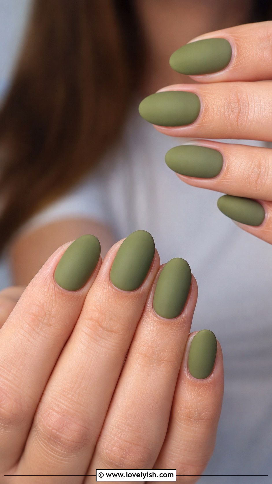 Avocado Green Matte Nails - 38 green nail designs - 38 green nail designs