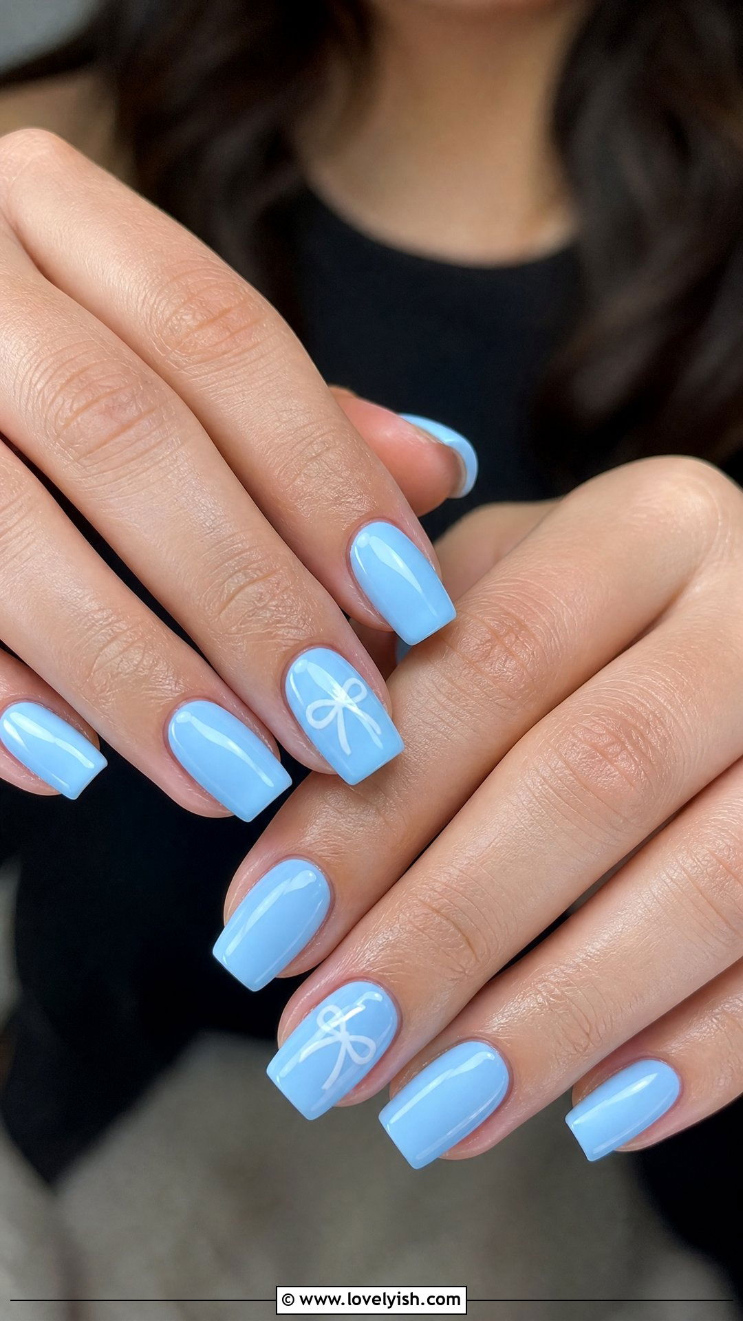 Baby Blue Bow Nails - 25 bow nail design ideas - 25 bow nail design ideas