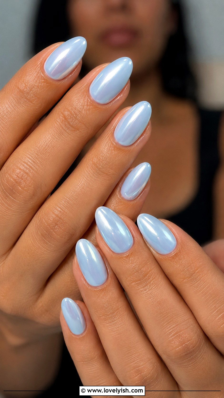 Baby Blue Chrome Baddie Nails - 50 baddie nails - 50 baddie nails