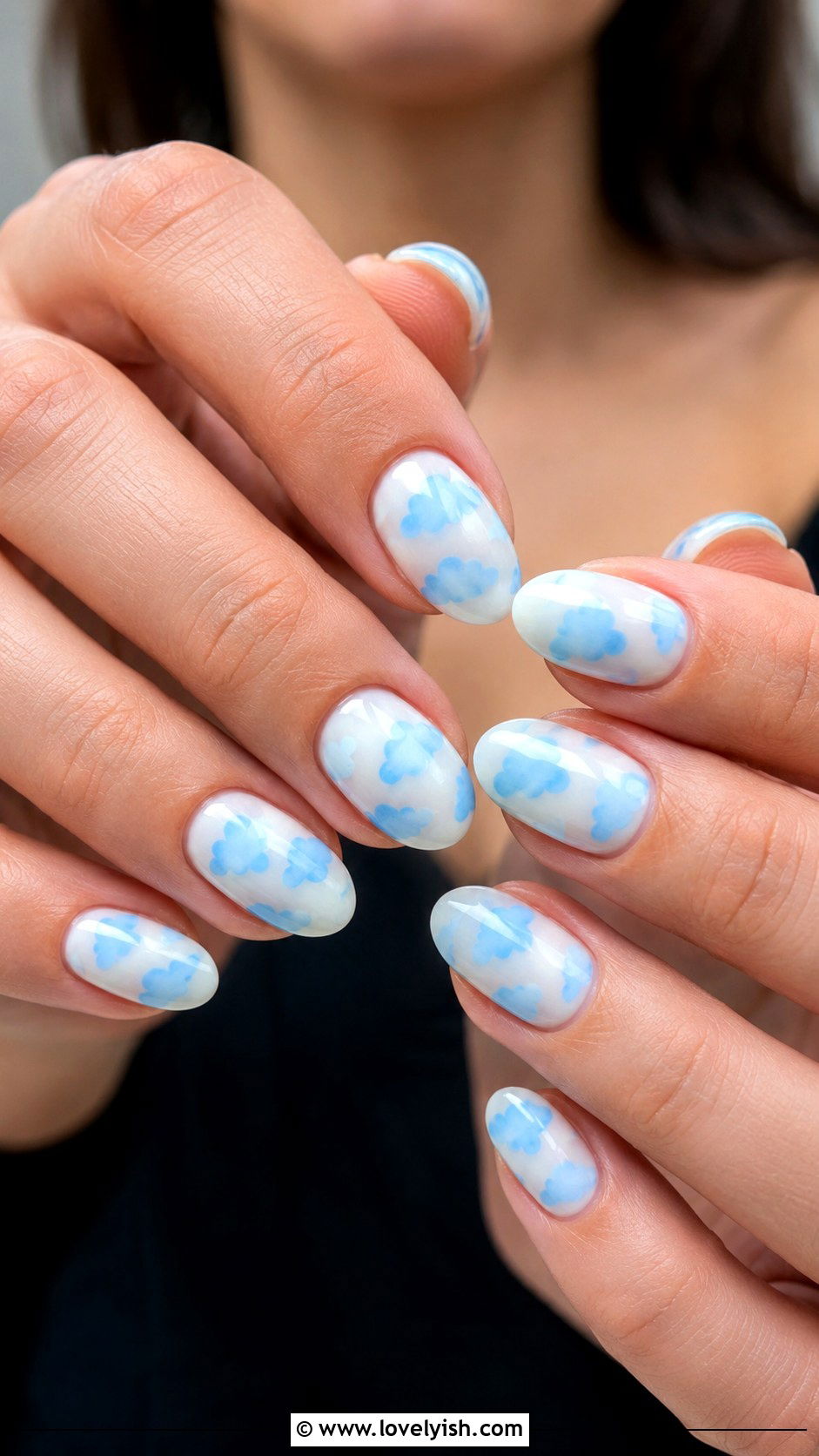 Baby Blue Cloud Manicure - 50 manicure - 50 manicure