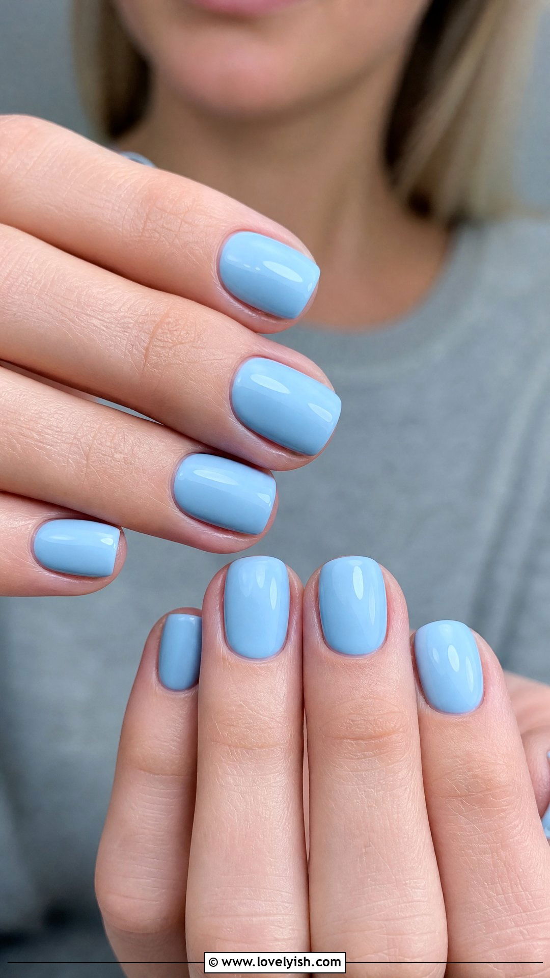 Baby Blue Dip Powder Nails - 50 dip powder nails - 50 dip powder nails